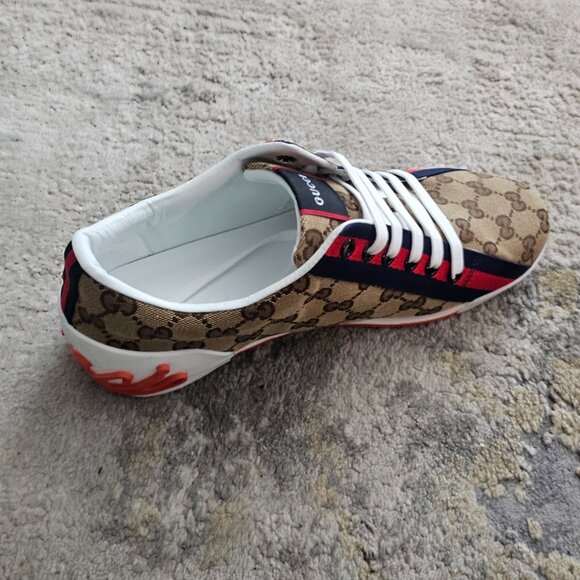 Size 11 Vintage Gucci Pelle Gomma Sneakers - Picture 3 of 5